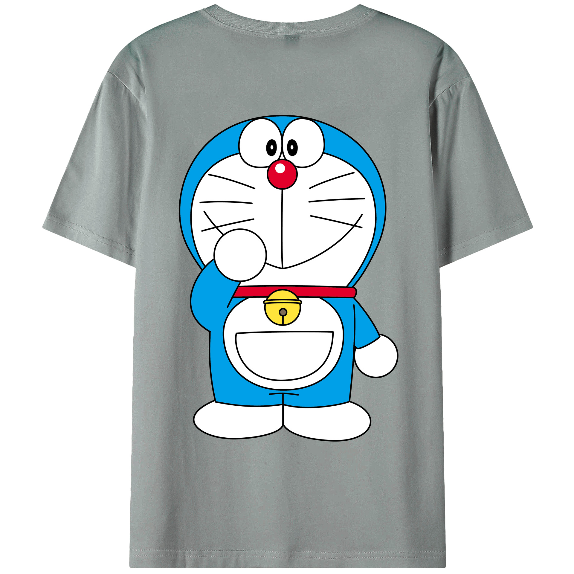 （画像用） ドラえもん Doraemon 綿100％ メンズ半袖Tシャツ（バックプリント） 通気性